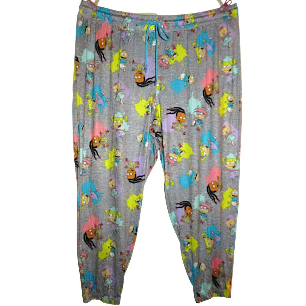 Nickelodeon Women's Rugrats Soft Stretchy Jogger Pajama Pants Plus Size 3X